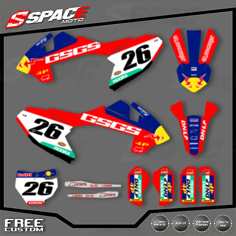 

SPACE Custom Motorcycle Graphics Background Decal for GASGAS MC65 2021 2022 21-22 Stickers Kits 01