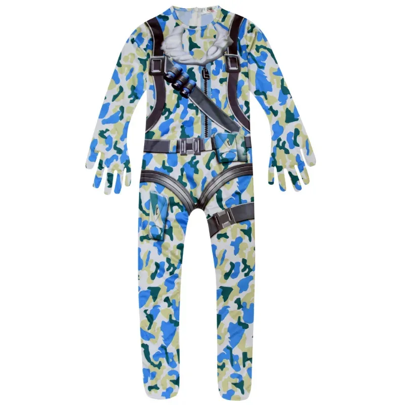 أزياء الهالوين المشهورة للأطفال، أزياء الهالوين التنكرية مع قناع للأولاد والبنات، بدلة قفز لحفلات الكرنفال، مقطع كهربائي للجسم