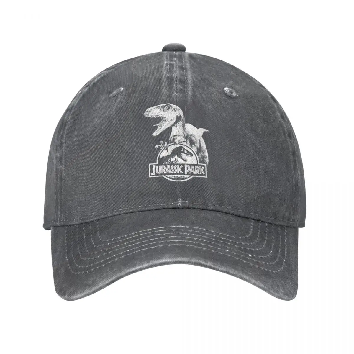 

Casual Jurassic Park Velociraptor Logo Baseball Cap Men Women Distressed Denim Snapback Hat Outdoor Activities Caps Hat