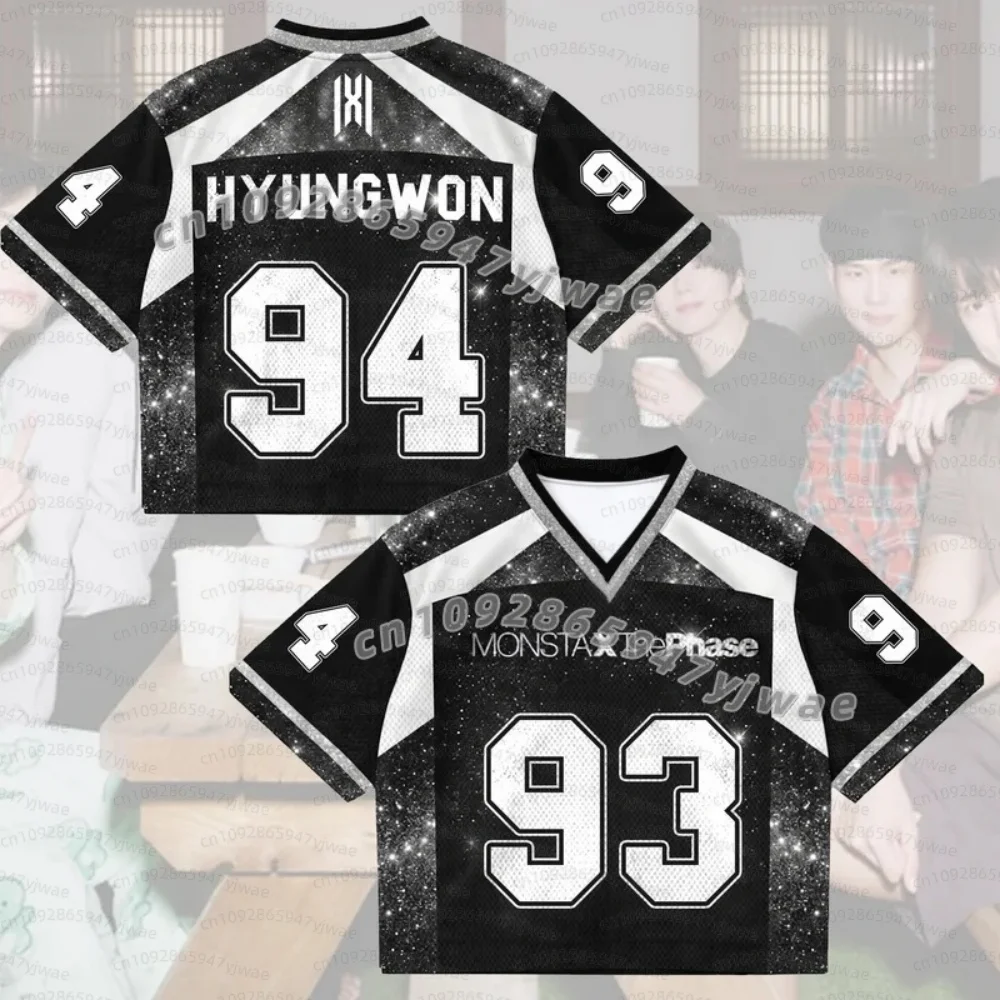 26 Men's Women's Light Universe Monsta X The Phase Concert Mixed Mesh Jersey Nexus Outfit Gift Hyungwon fans kids T-shirt