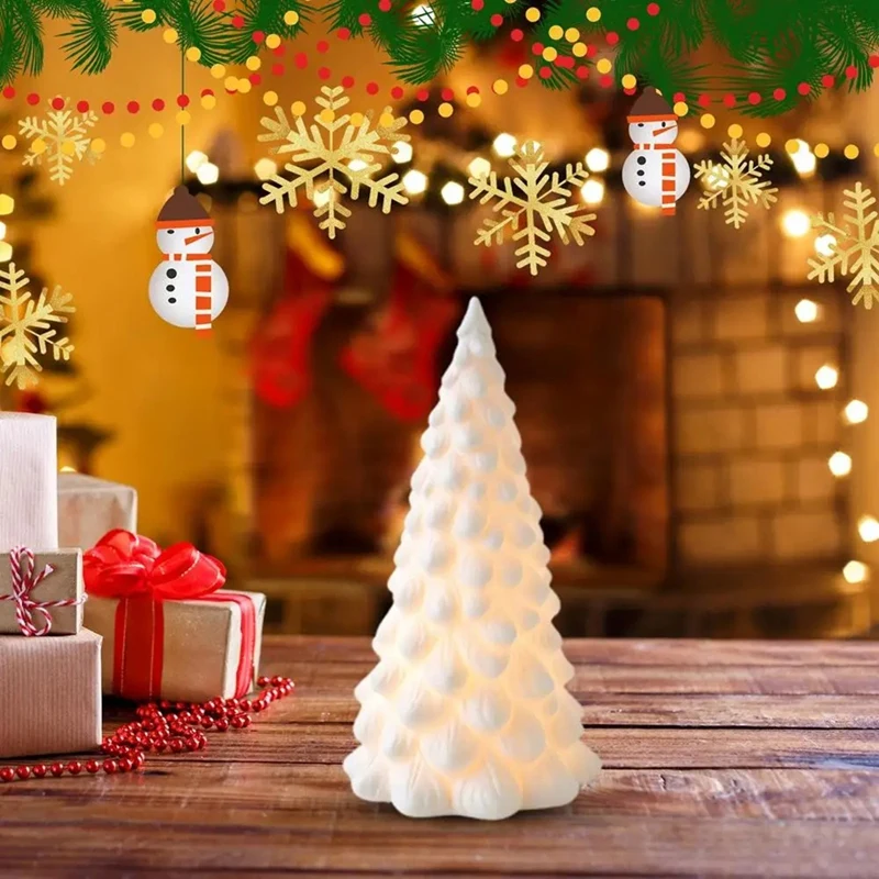 Light Up Ceramic Christmas Tree Christmas Trees With Lights Artificial Table Top Decorations Unique Ceramic Ornament