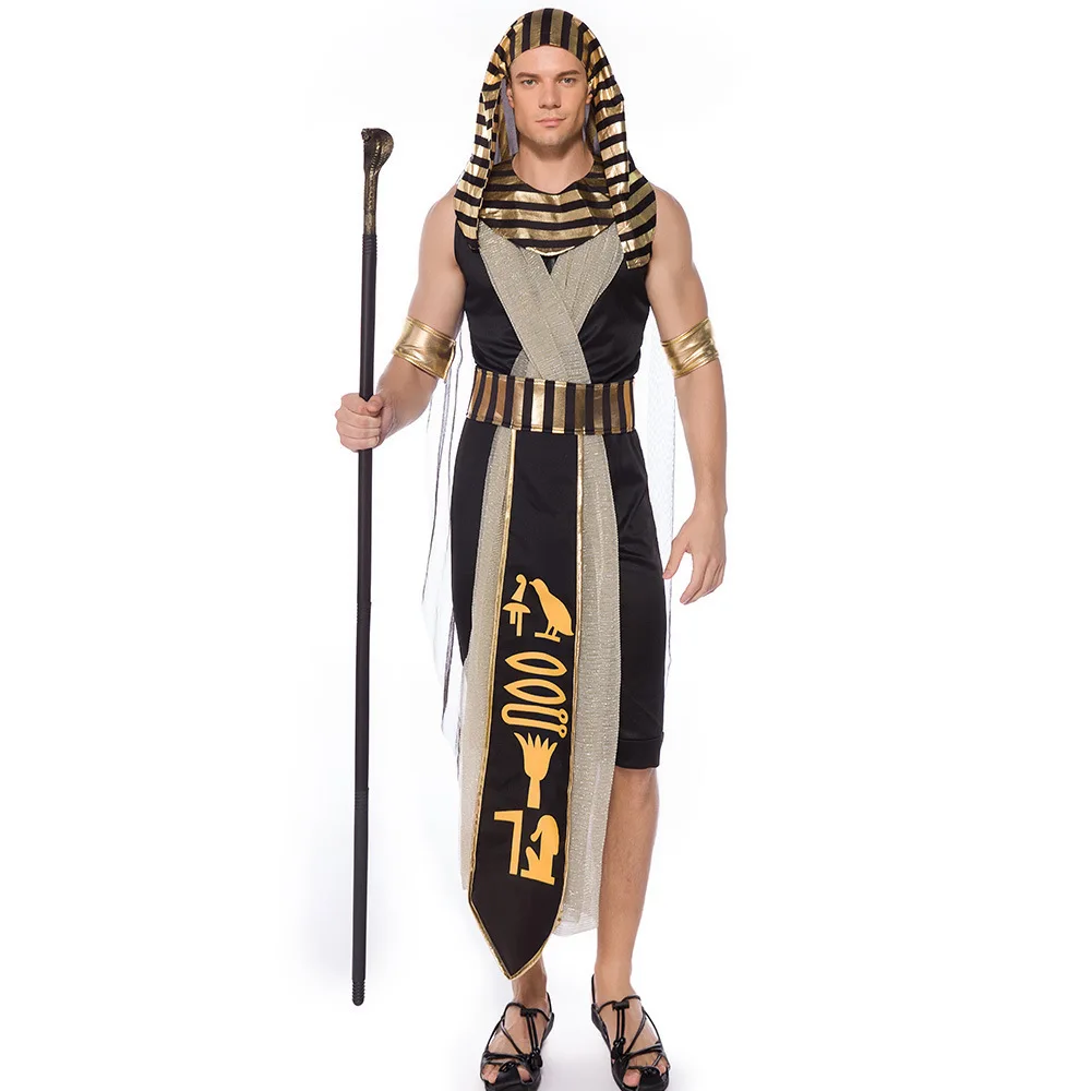 Neue Halloween Cosplay Pharao Prinz und Königin Paar Performance Kleidung ethnische Bühnenoutfits Damen Traditional...