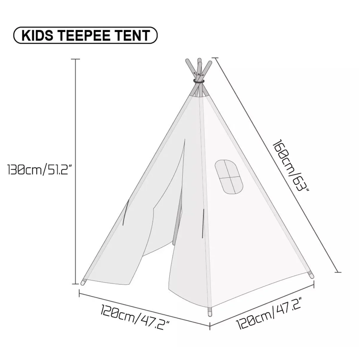 Tenda portatile in tela Tenda per bambini pieghevole per interni/esterni con grandi strisce