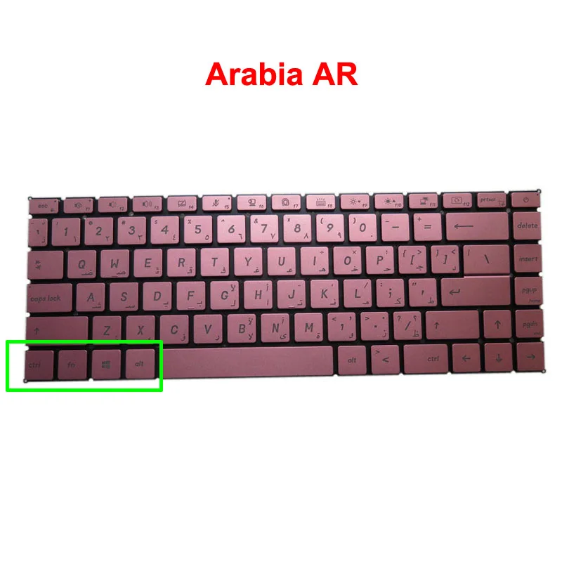 Laptop With Backlit Keyboard For MSI V190622CK1 AR S1N-2EAR801-SA0 S1N2EAR801SA0 Arabia AR Pink Without Frame New