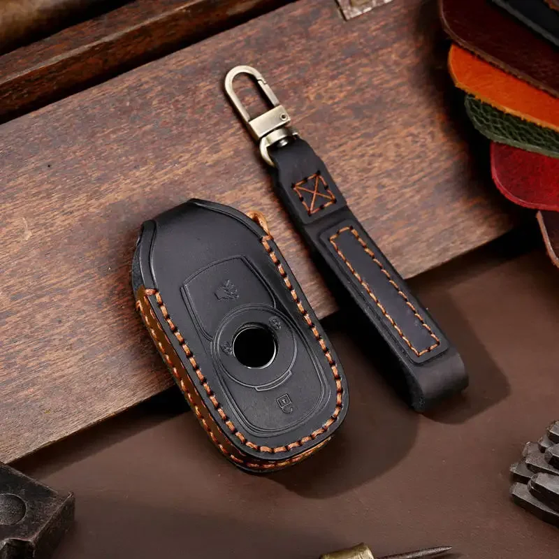 

1pc Leather Car Remote Key Case Cover Shell For OPEL Astra Buick Encore Envision New Lacrosse Protector Holder Fob Accessories