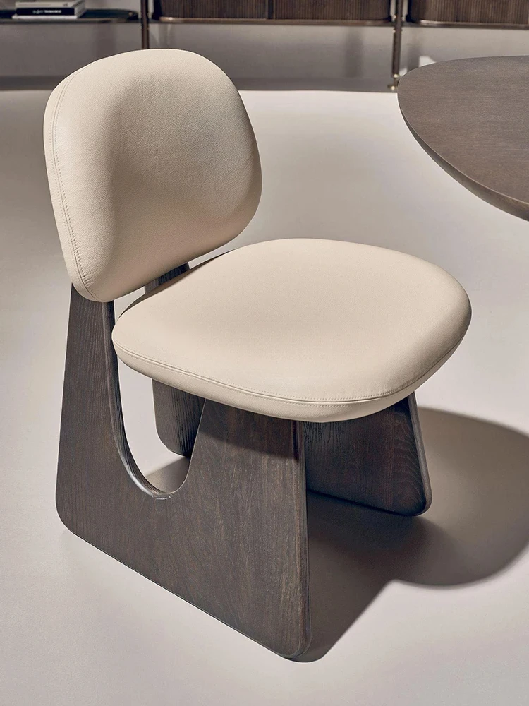 Medieval style solid wood dining chair high-end household simple restaurant back chair