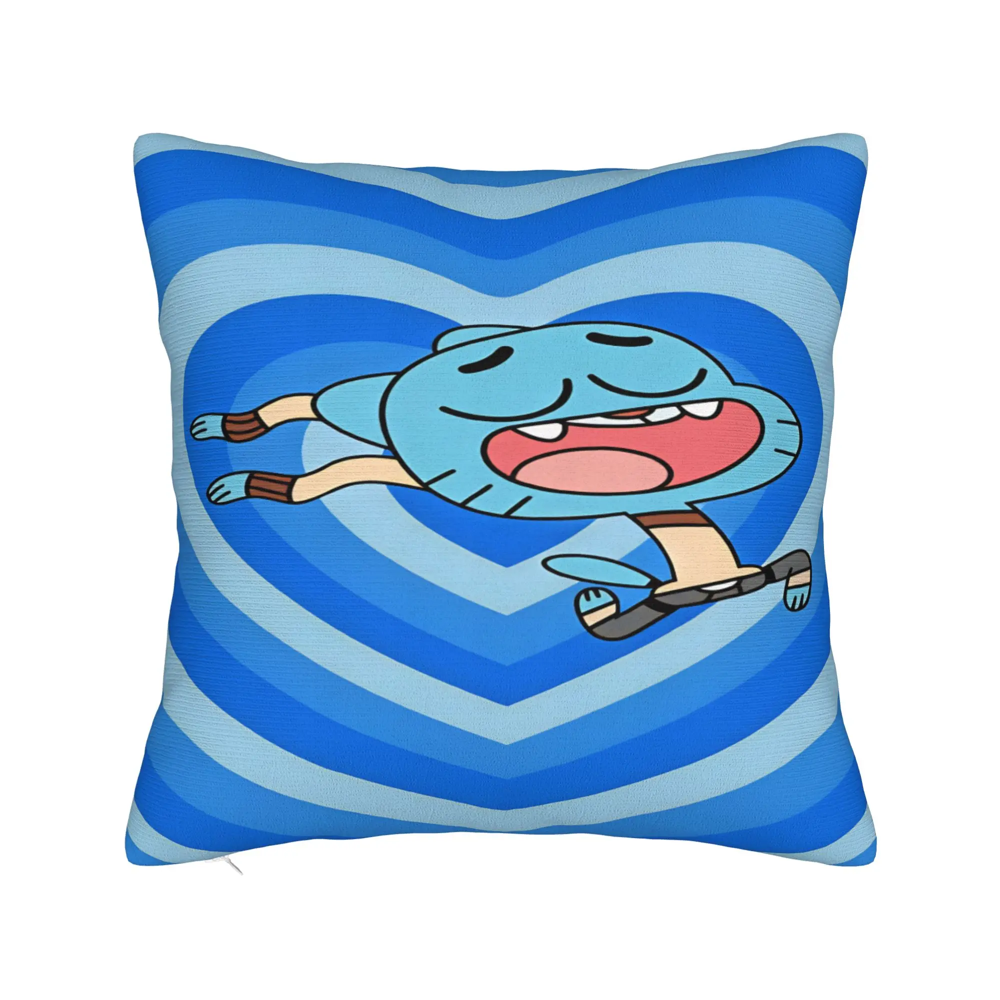 The Amazing World Of Gumball Blue Heart Relaxed Gumball Pillow Cover Pillow Case For Office Car Home Decor Pillowcases Gift