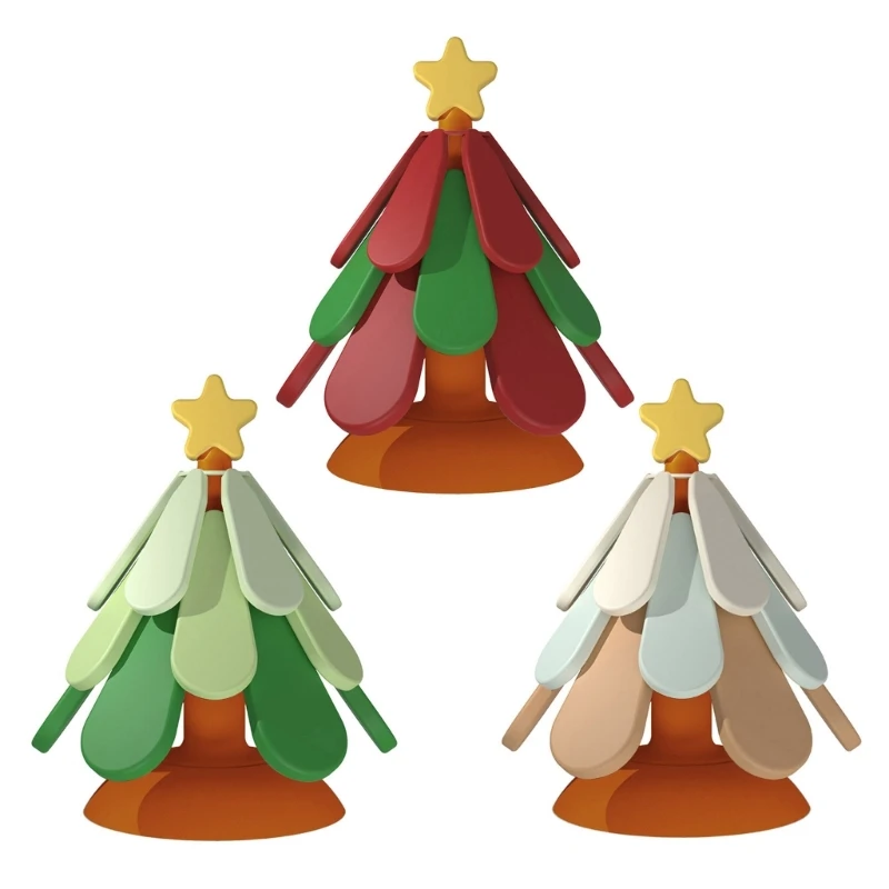 Silicone Christmas Tree Coasters Heat Resistant Trivets For Hot Dishes Holiday Table Decoration Foldable Placemats Set Dropship