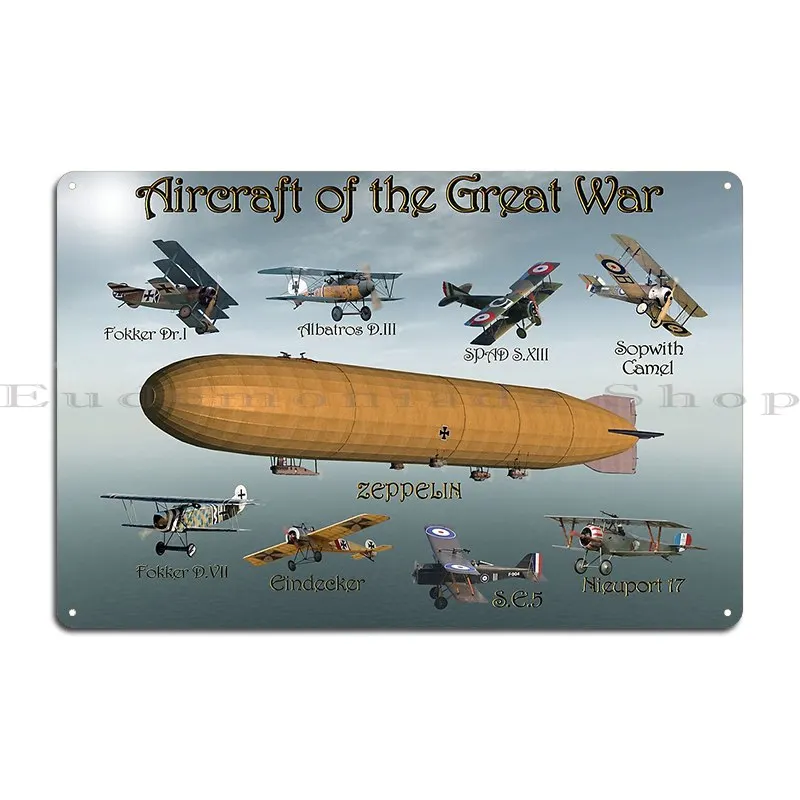 ملصق الطائرات الألمانية Ww1 Fokker Dr. I L-Birds العودة إلى نورماندي 80th معدن الحديد جدار ديكور حانة جدار اللوحة تين تسجيل ملصق