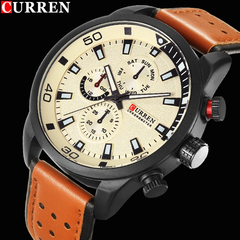 Reloj CURREN 8250 Elegante para Hombre, Marca de Lujo, Reloj de Cuarzo, Resistente al Agua, Reloj de Pulsera para Hombre, Relogio Masculino, reloj hombre