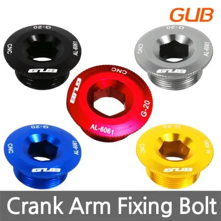 GUB M20 G-20 Bottom Bracket Chainwheel BB Cranks Cover Cups Arm Bolt CNC AL-6061 MTB Crankset Fixing Bolt Screw CNC for SHIMANO