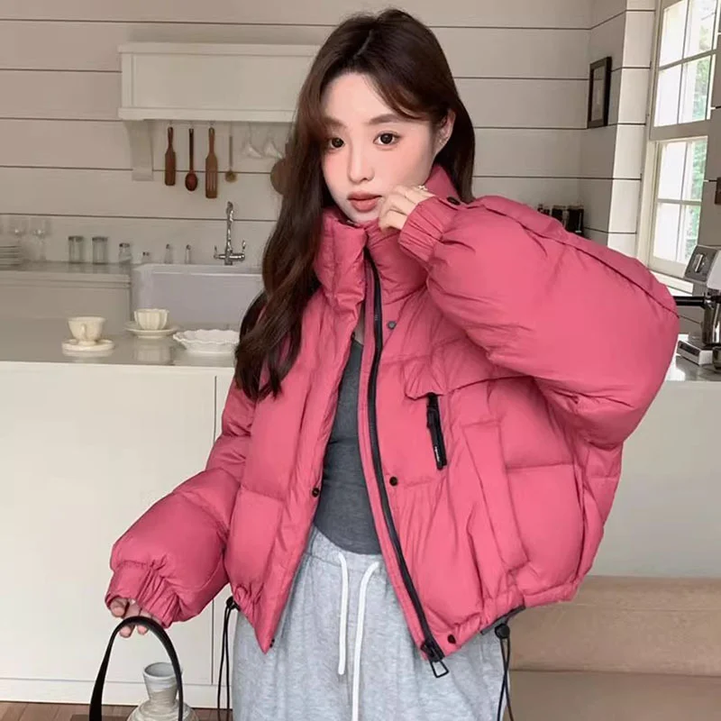 Doudoune courte pour femme, manteau bouffant doux et amincissant, épais, garde au chaud, vêtements d'extérieur tendance, nouvelle collection hiver 2025