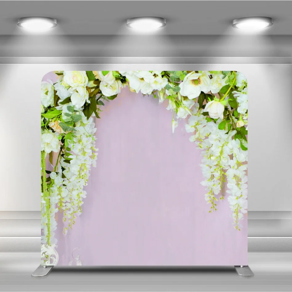 

Изготовленная на заказ прямая напольная стойка длиной 10 футов с натяжной тканью и алюминиевой трубкой для мероприятий и свадеб