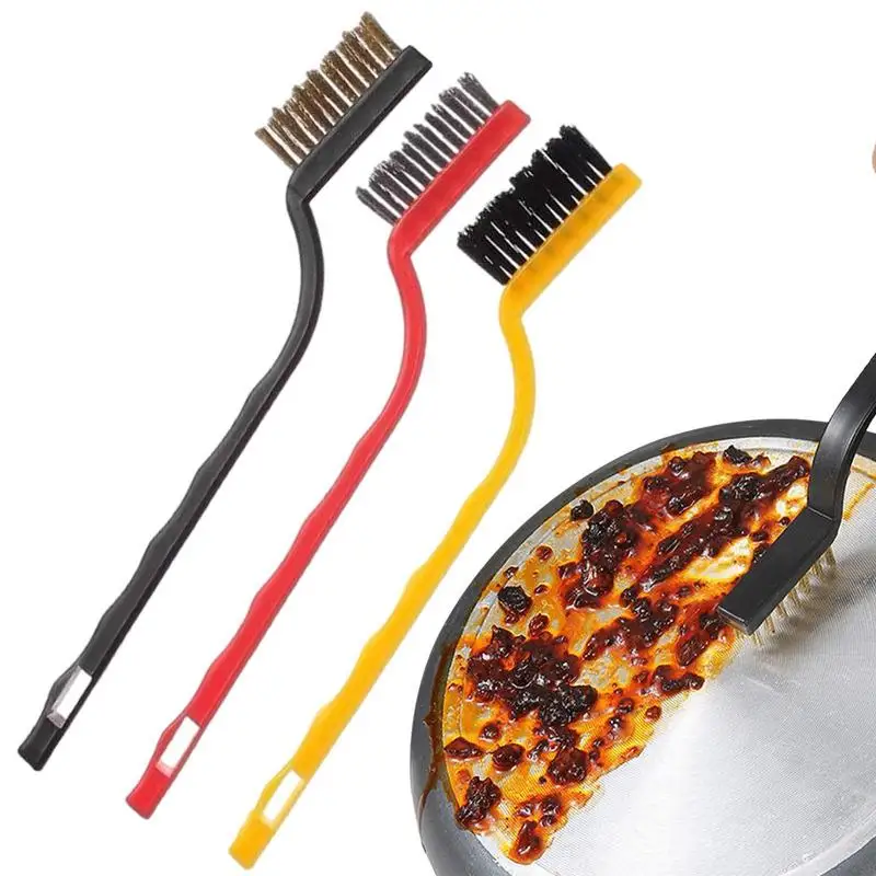 Stove Cleaning Brush Kitchen Brushes Set For Deep Cleaning 3 PCS Kitchen Cleaner Kits Suitable For Cleaning Stove Range Hood And