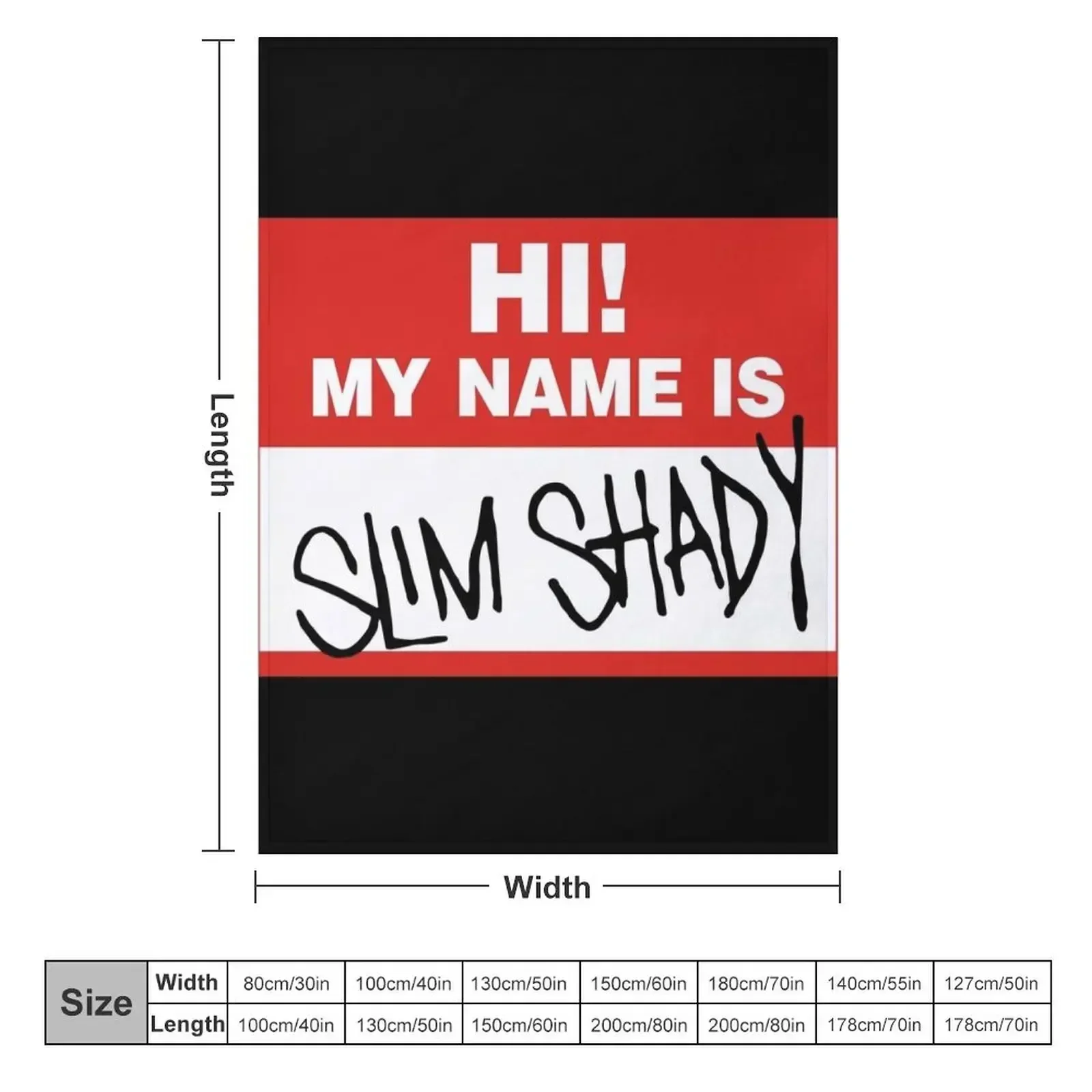 My name is Slim Shady Throw Blanket Cute Plaid valentine gift ideas Multi-Purpose sofa bed Blankets