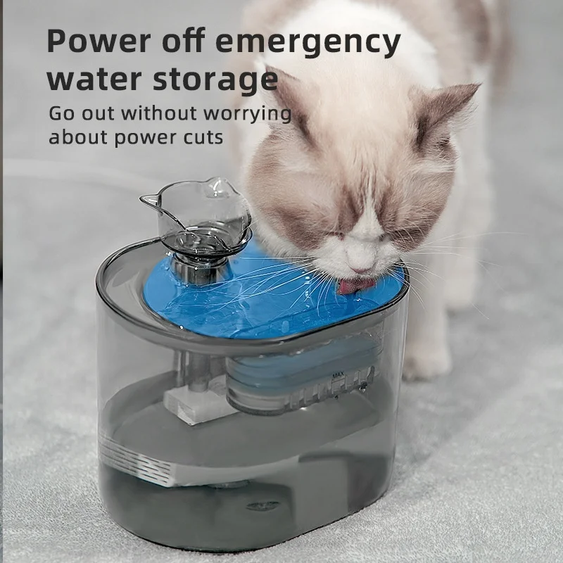 74,39 oz/2,2L, USB Elektrischer Geräuschloser Haustier-Trinknapf Automatischer Katzenbrunnen Wasserspender mit Filter Automatischer Katzenwasserspender – Detail 2