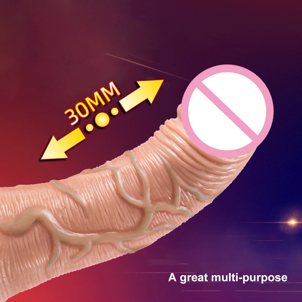 1pc Telescopic Vibrating Thrusting Realistic Dildo Female Masturbation with Suction Cup Heating Penis Remote Control Dick for Women