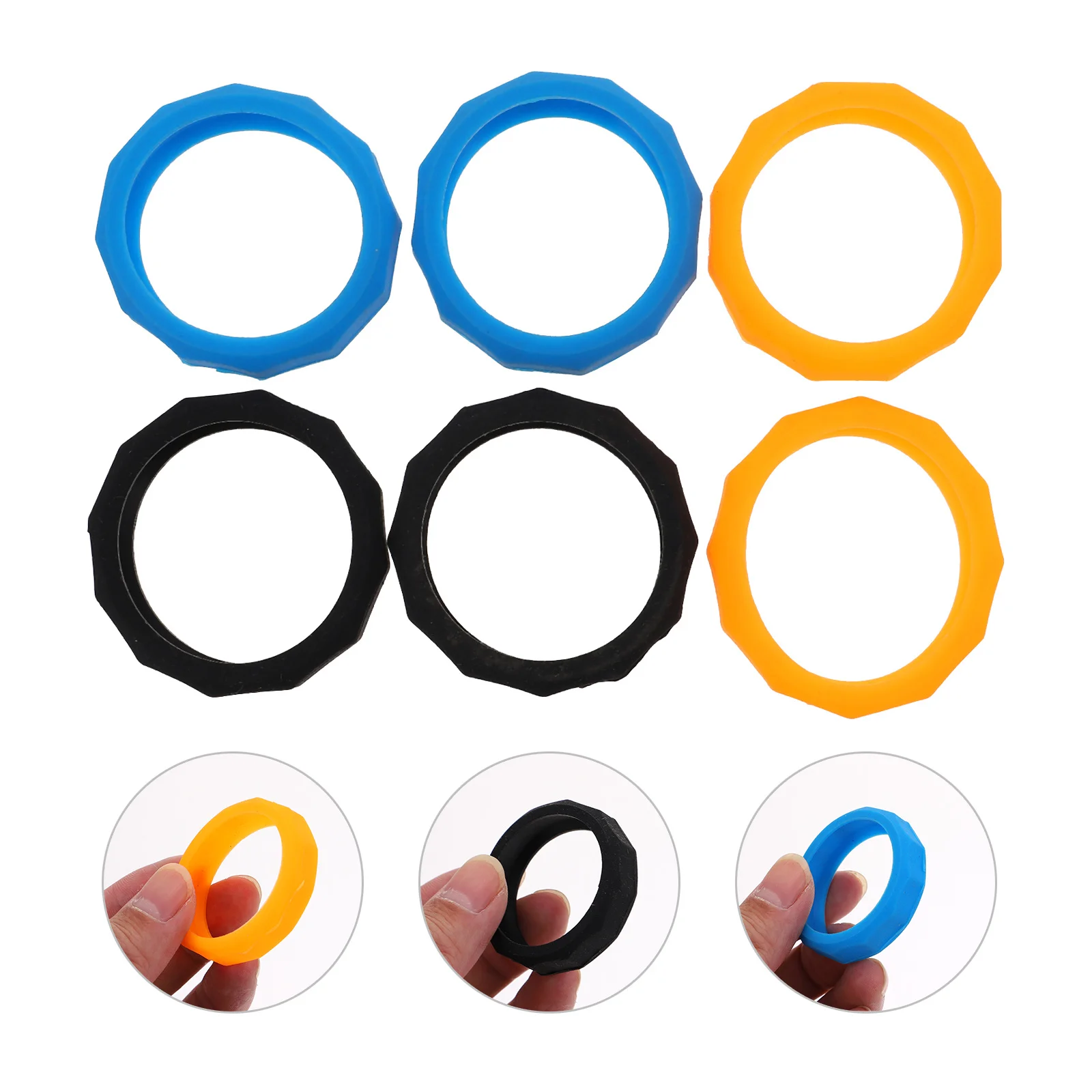 

6Pcs Anti-Drop Microphone Ring Fine Craftsmanship Silicone Protection Sleeve for Reliable Shock Absorption Microphone Rings