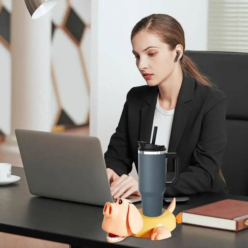Dessous de verre en forme d'animal avec Expression drôle, nouveauté porte-boissons, dessous de verre en forme de porc pour la décoration de la maison, cuisine, salon, tapis de tasse Unique