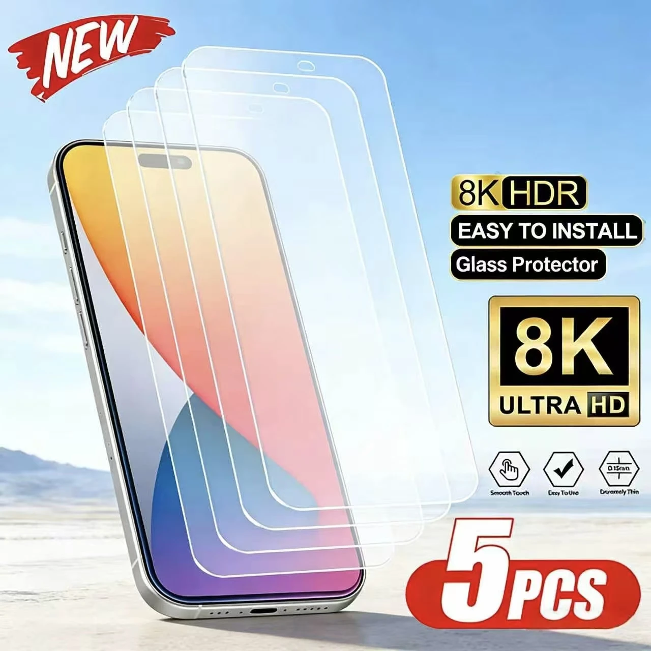 1-3 Stück HD-Displayschutzfolie für iPhone 18 Pro Max 18 Pro 18 17 16 15 14 Pro Max 13 12 11 Air 16e 15 16 Plus XSMax Einfach zu installieren