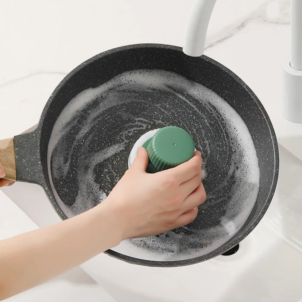 

Поднос для губки Щетка для чистки губки Щетка для чистки раковины с несколькими поверхностями Прочная ручка Чистящая щетина