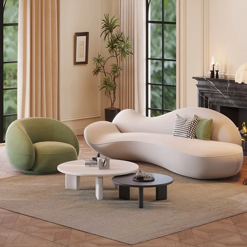 

*v для современных диванов для гостиной, европейский минималистичный скандинавский изогнутый дизайнерский одиночный ленивый диван, маленькая мебель для салона * s