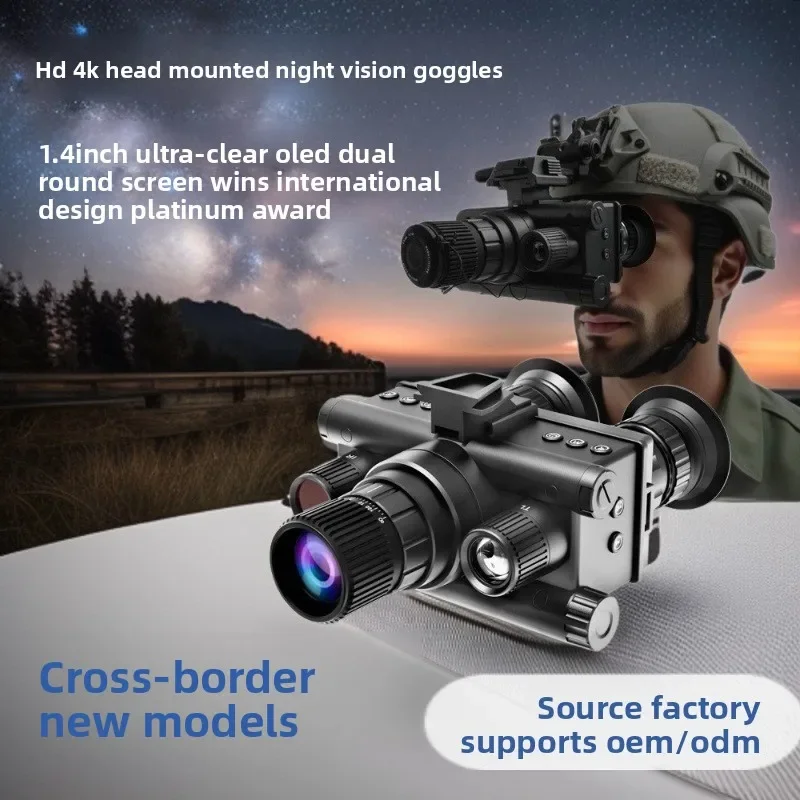

2026 Best Seller New Head-Mounted Infrared Night Vision Device 1080p HD 8x Magnification 600m Range Outdoor Binocular OLED Scree