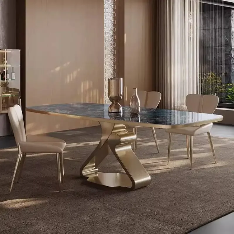 Unique Chairs Dining Tables Space Italian Designer Expandable Black Dining Tables Modern Extending Mesas Comedor Furniture Home