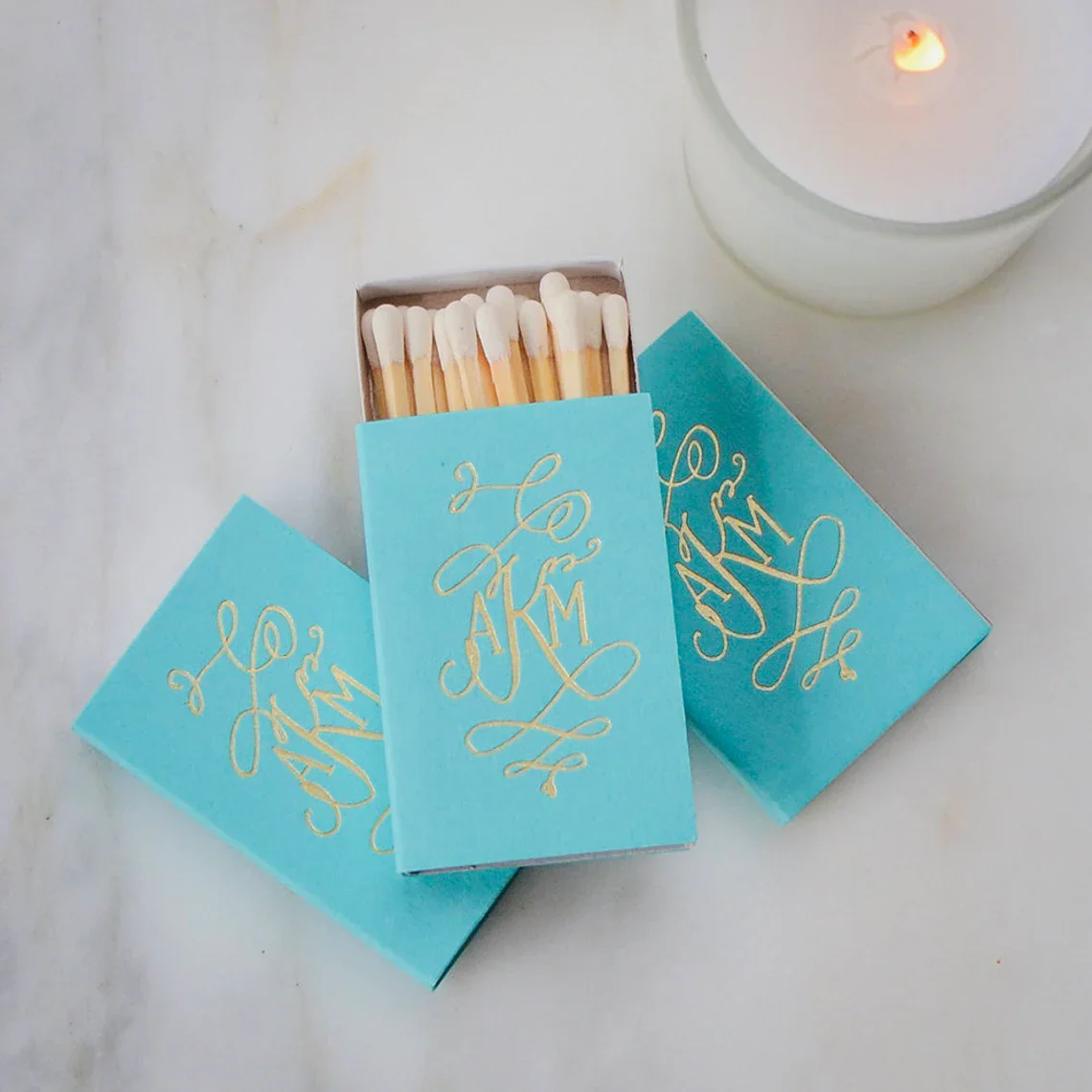 Personalized Wedding Matches - Monogram Matchbox, Custom Matchbox, Sparkler Send Off Matches, Wedding Favor Matches, Party Favor