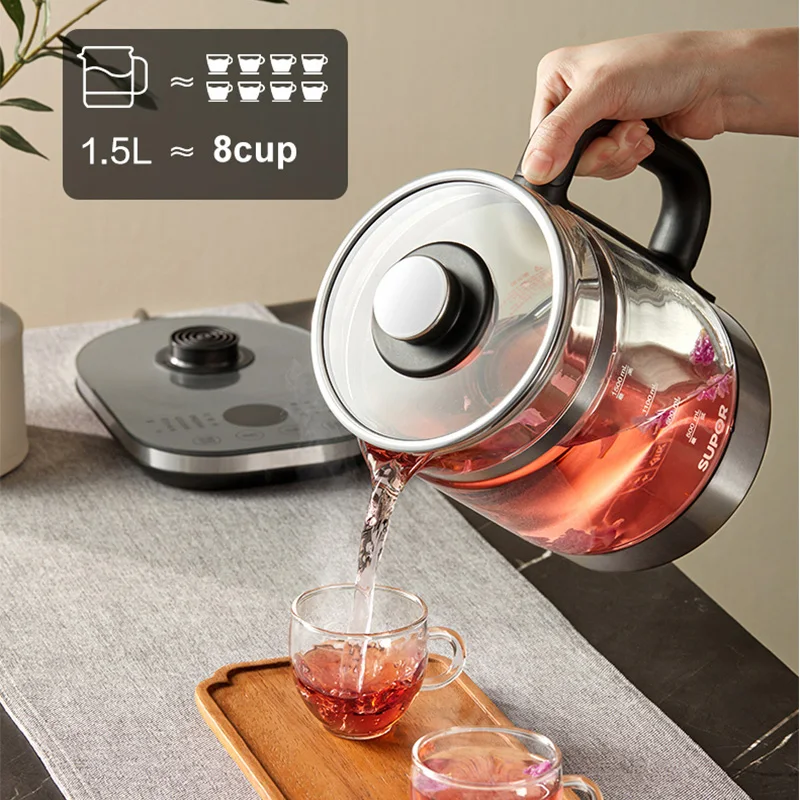 SUPOR Intelligent Electric Kettle Multi-functional Household Health Pot Stainless Steel Stew Portable Kitchen Appliances 15YJ32