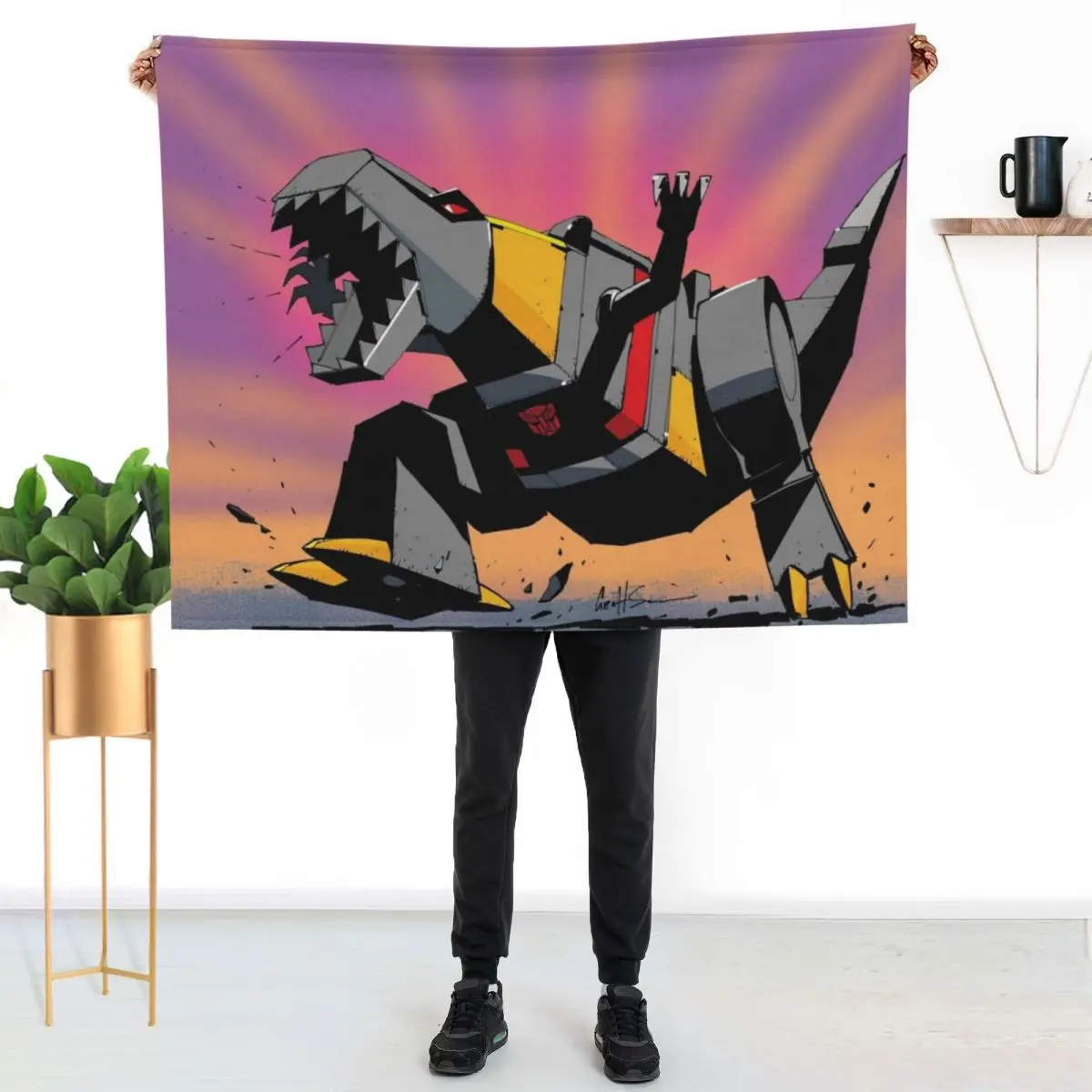 Grimlock ROAR! Throw Blanket Outdoor Soft Blanket for Picnic Beach Camping