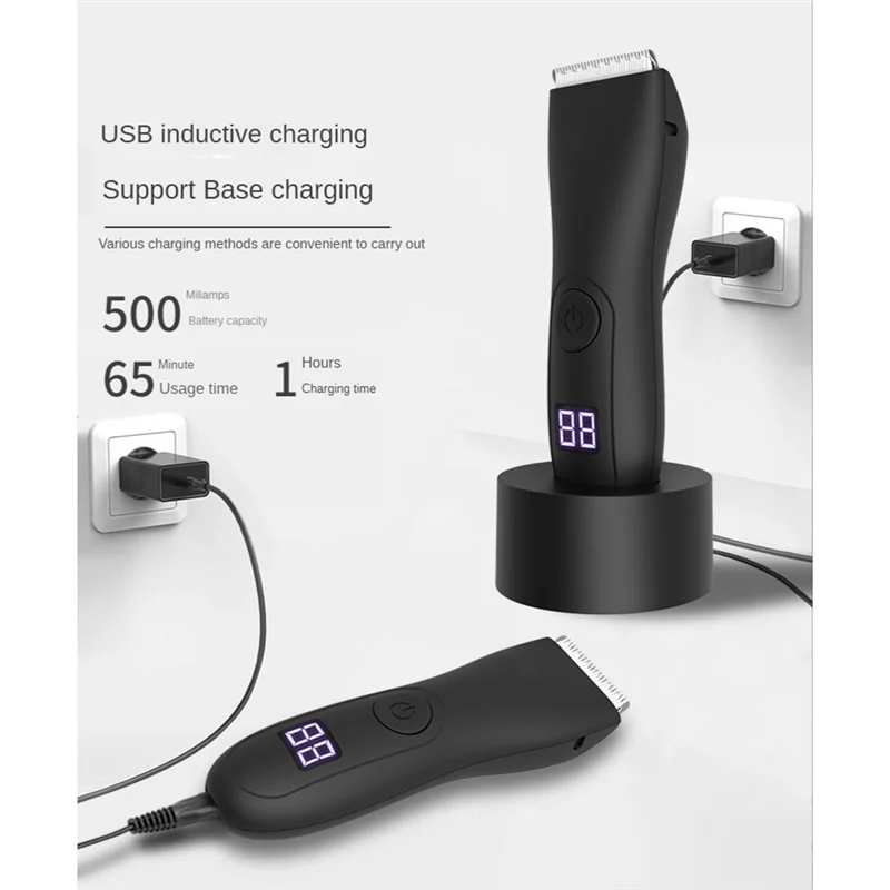 A006-ماكينة تشذيب الشعر الكهربائية وماكينة حلاقة للرجال، ماكينة تشذيب شعر العانة والكرة، شفرة قابلة للاستبدال