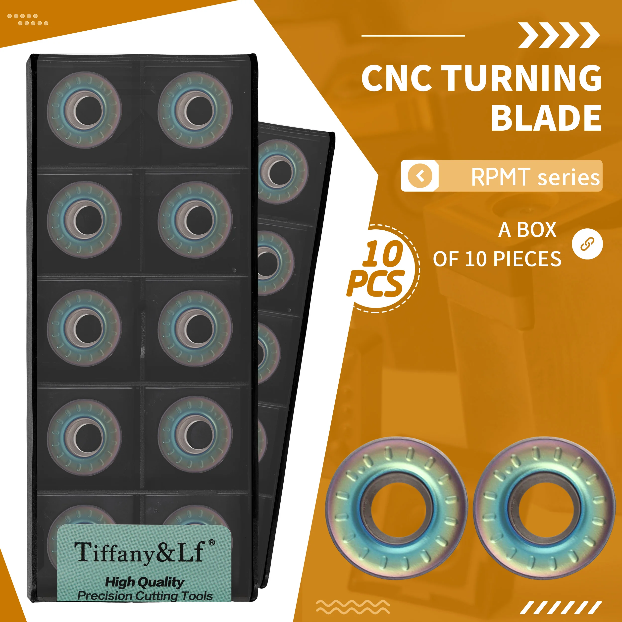 RPMT1003MO-TT TF618 RPMT1204MO-TT TF618 CNC Lathe Turning Tool Carbide Insert Colorful Round Arc Quenching Milling Blade Durable