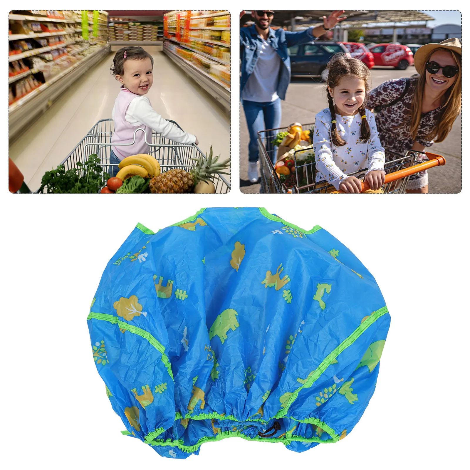 Capa portátil para assento de carrinho de bebê, capa para cadeira alta para crianças, anti-sujo, desenho animado, proteção para saída, shopping, suprimentos