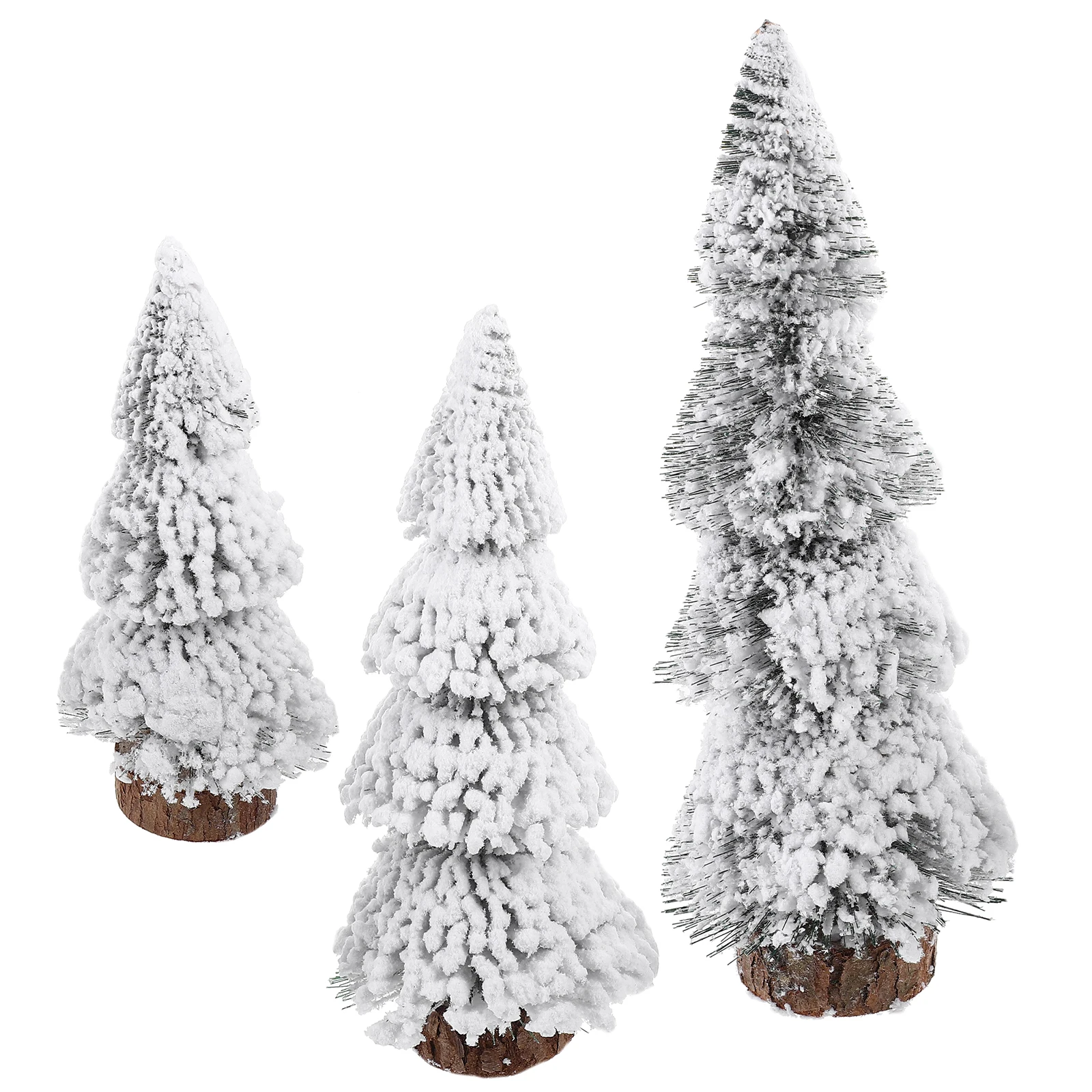 

3pcs Mini Christmas Tree Desktop Decor Winter Scene Ornament Small Artificial Xmas Trees For Tabletop Home Holiday Decoration