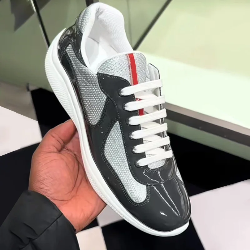 

High Quality Leather Flat Bottom Casual Running Shoes Couple Versatile New Model Comfortable Breathable Fashion Men Women