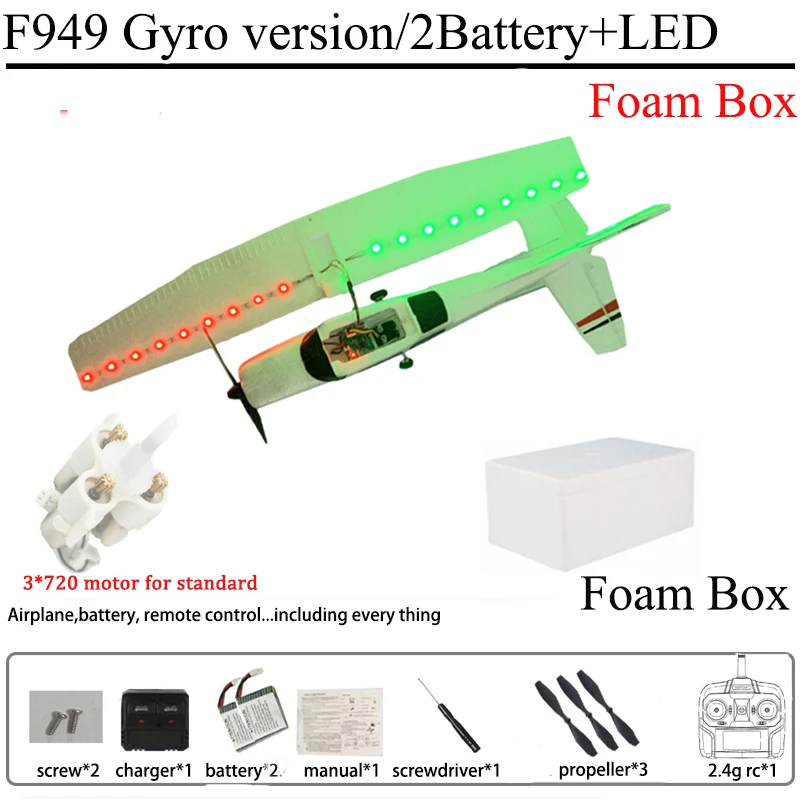 WLtoys F949 2.4G 3D6G 3Ch RC Vliegtuig Vaste Vleugel Vliegtuig Outdoor Speelgoed Drone RTF Upgrade Versie Digitale Servo F949S Met Gyroscoop