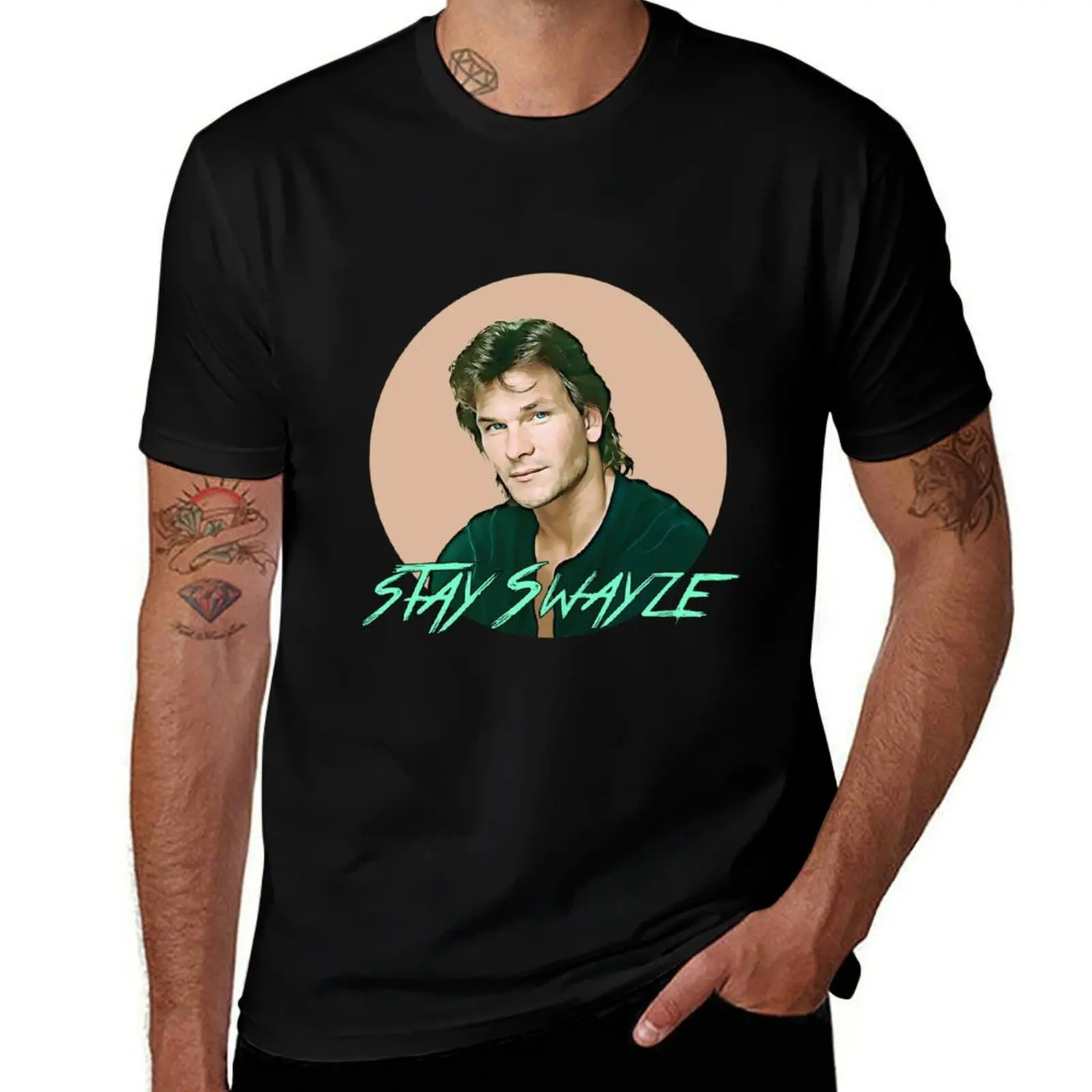 

Stay Swayze painting T-Shirt t shirts with prints man t shirts for men casual T-Shirt