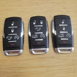 1PCS Smart Remote Car Key Shell Case for Dodge RAM TRX 1500 Limited LongHorn 2019 2020 2021 Fob OHT-4882056 5/6Buttons