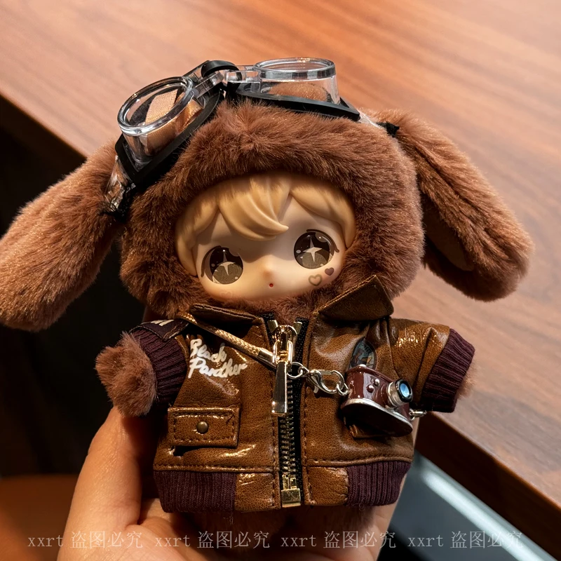 

Ayortoys Shiny Rabbit clothes 15cm doll clothe Brown Outfit Cute Vinyl Dolls Clothes Teddy Bear Costume Kids Playtime Accessorie
