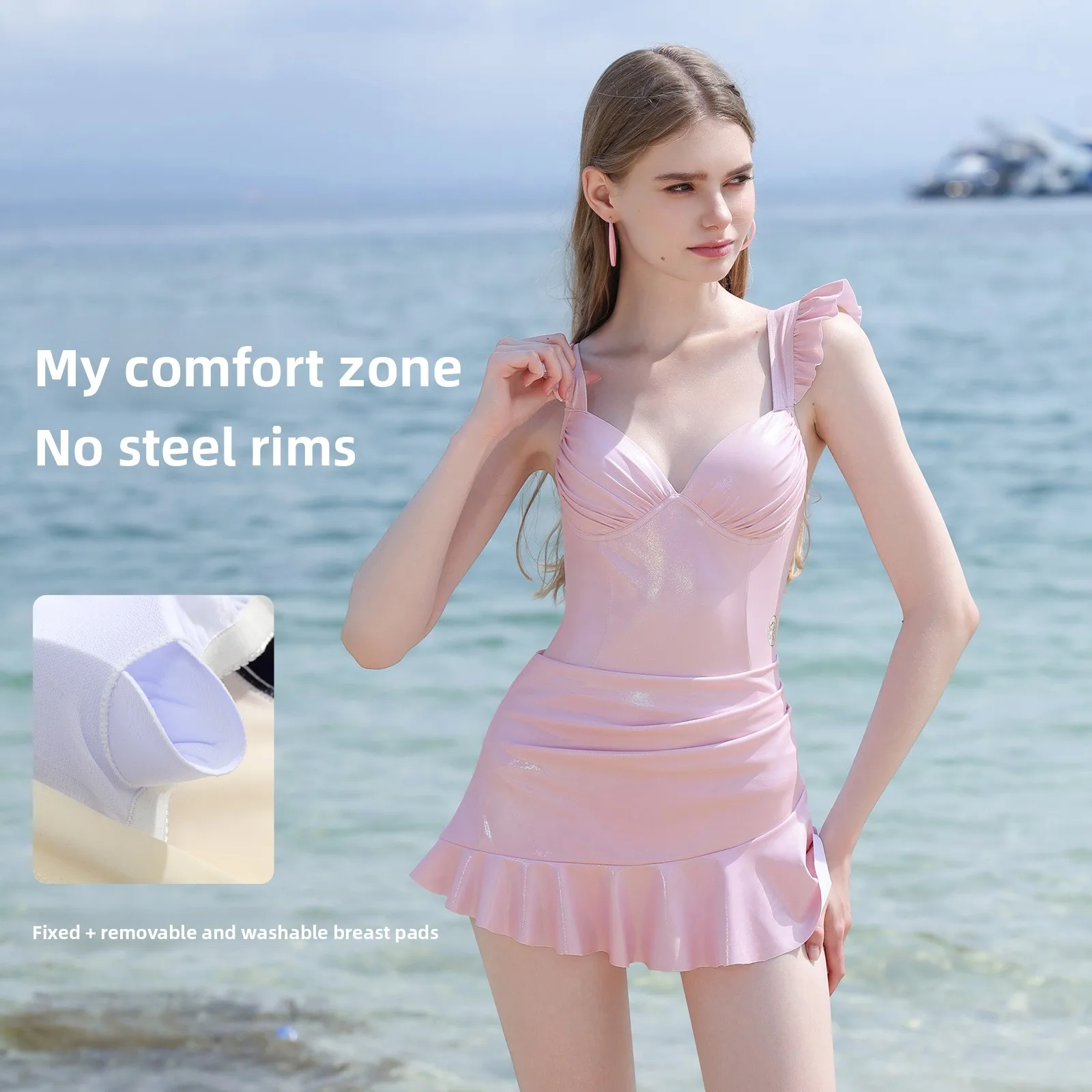 ملابس سباحة ديزني للسيدات 2025 فستان جديد من قطعة واحدة غطاء بطن مثير وملابس سباحة رفيعة لقضاء عطلة الربيع الساخن