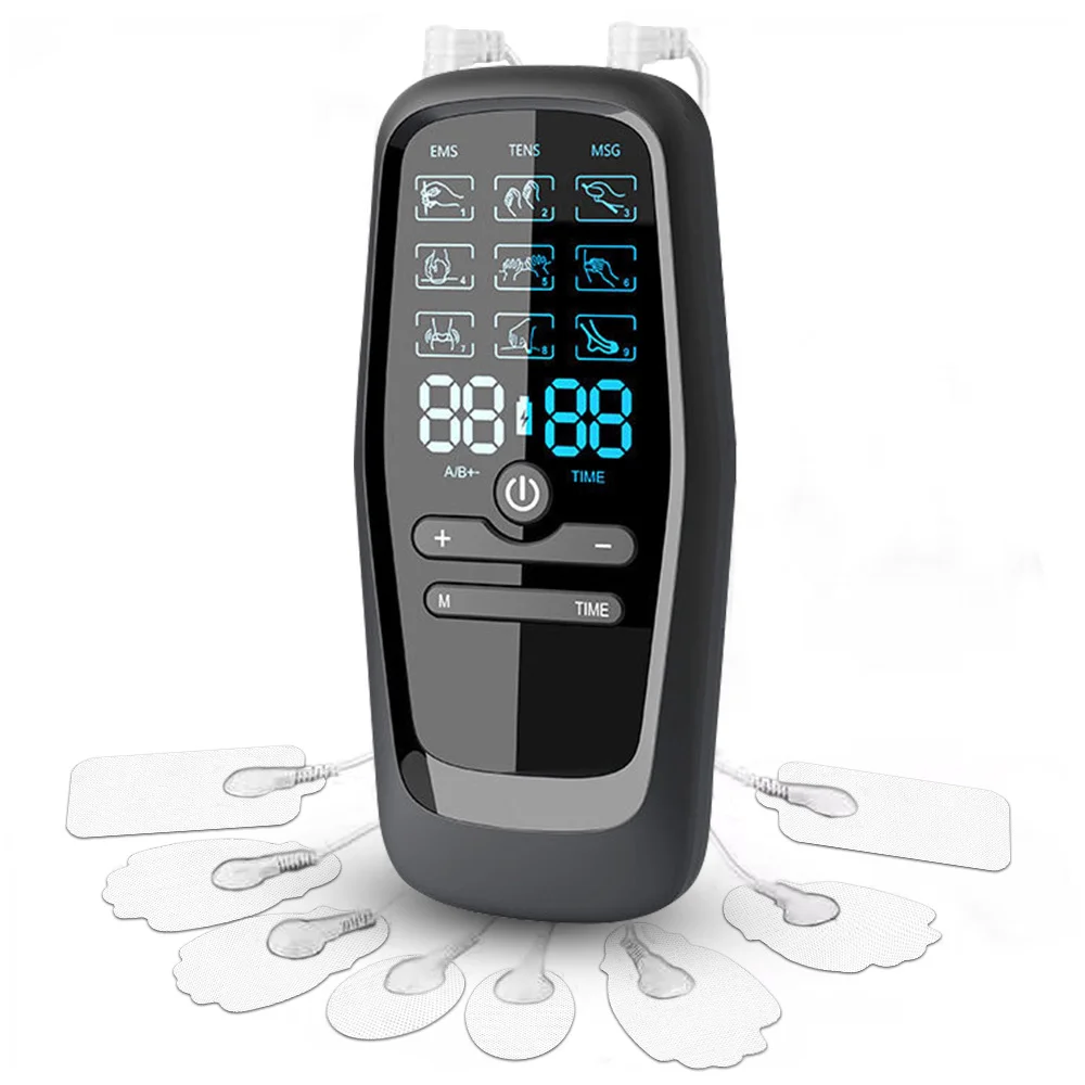 

Tens иглоукалывание меридиан физиотерапия цифровые массажные инструменты EMS импульсный электрический стимулятор мышц спина шеи расслабляющий массажер для тела