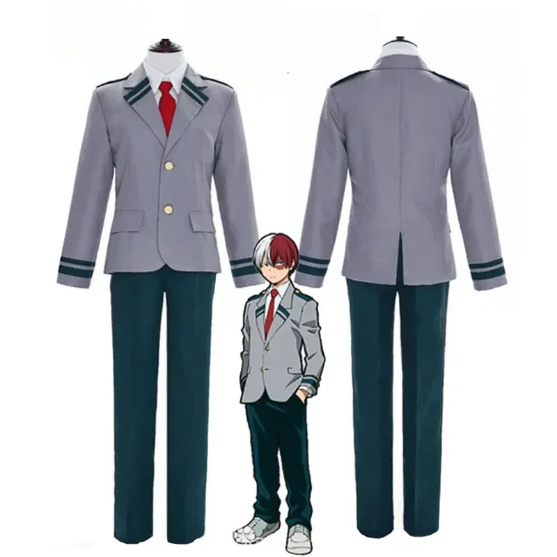 Todoroki Shouto School Uniform Boku No Hero Academia Cosplay Costume Ochaco Uraraka Summer School Suit Full Set