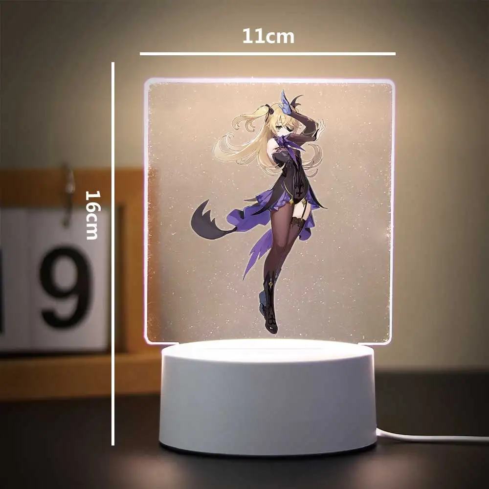 Genshin Impact characters Xiao 3D Visual Night Lamp for Game Room Decor Girlfriend Lovers Gift