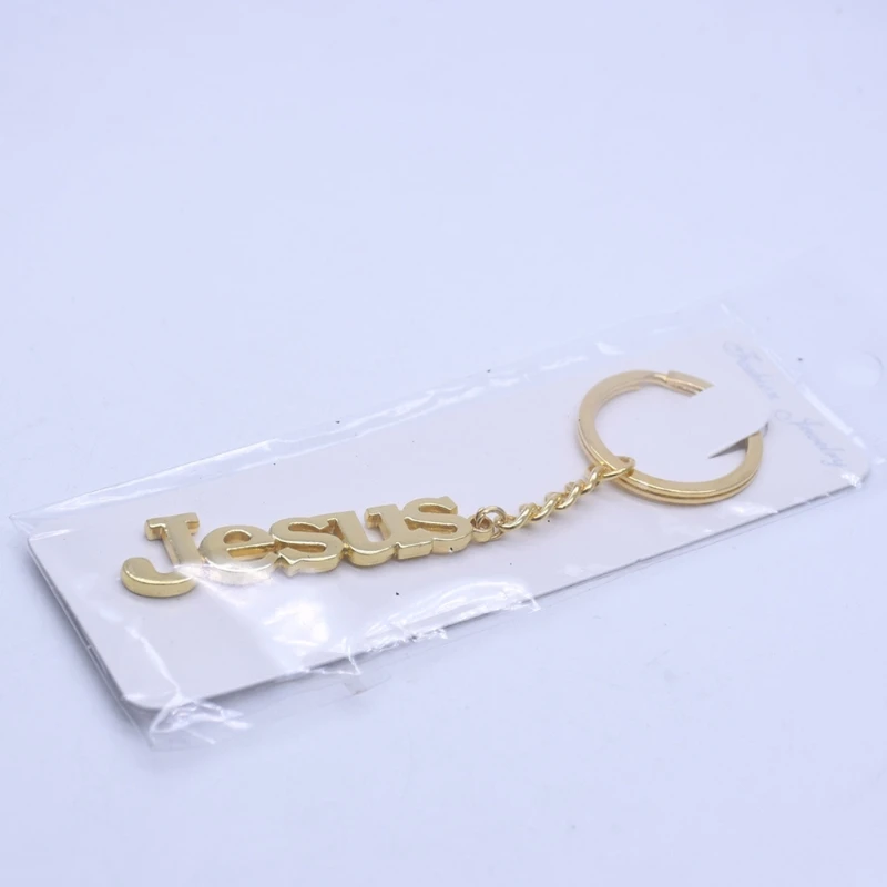 Prayer Christian Religion for Key Ring Holder Jesus Letters Metal Keychain Pendant Bag Jewelry Purse Accessories for Men
