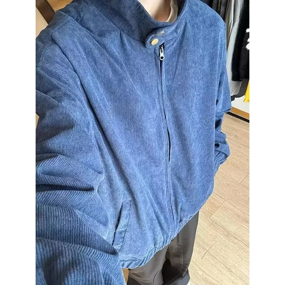 

Мужская вельветовая куртка-харрингтон Olive een, весенне-осенняя, модная, в стиле Cleanfit, короткий рукав, китайский бренд, молодежная, из полиэфирного волокна