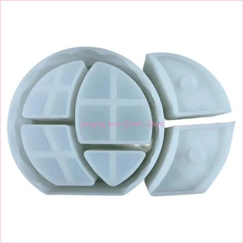 57QA قوالب صب الراتنج متعددة الاستخدامات على شكل قمر ونجمة قوالب صندوق تخزين سيليكون #3