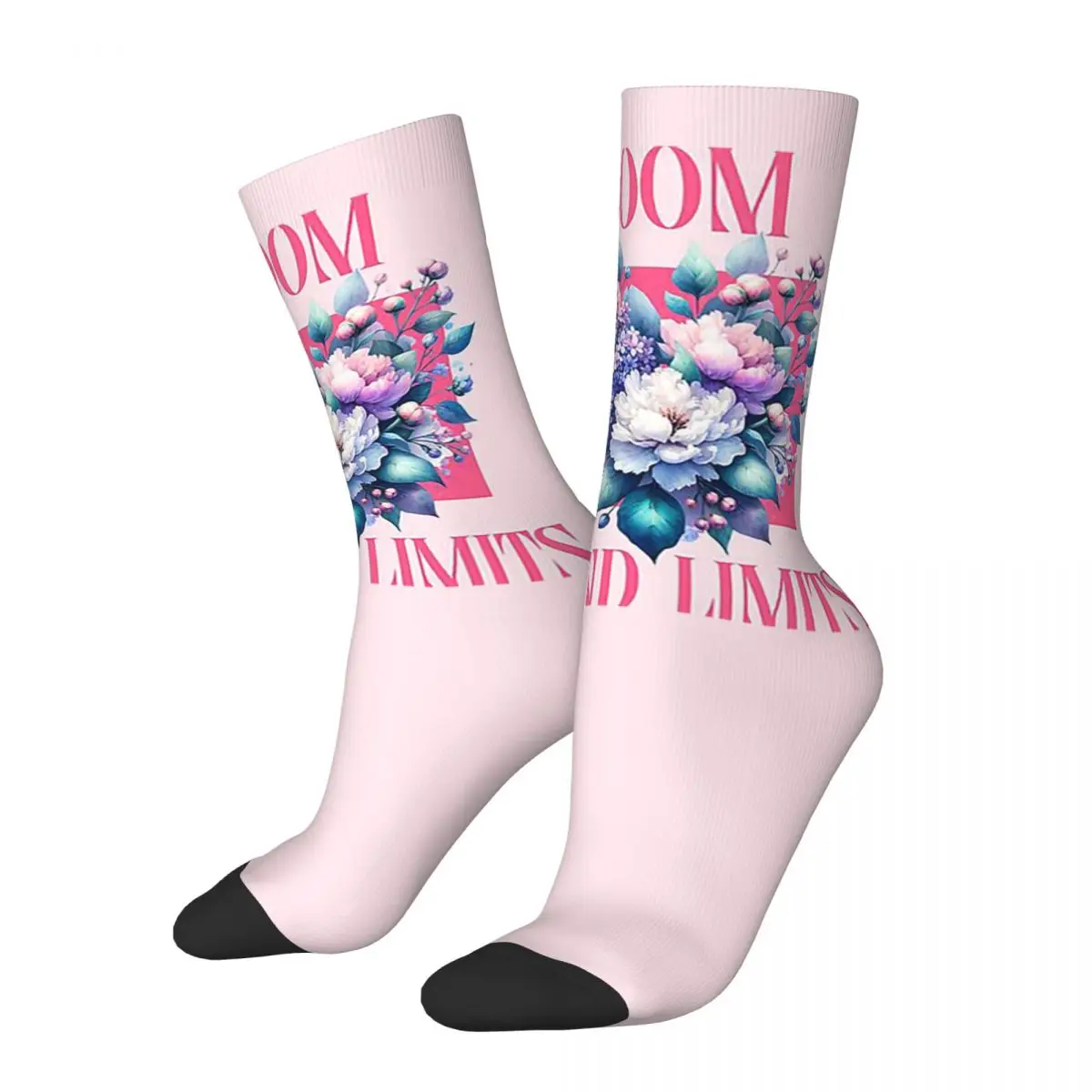 

Носки Bloom Beyond Limits в стиле Харадзюку, впитывающие пот чулки, всесезонные длинные носки, аксессуары для мужчин и женщин, рождественские подарки