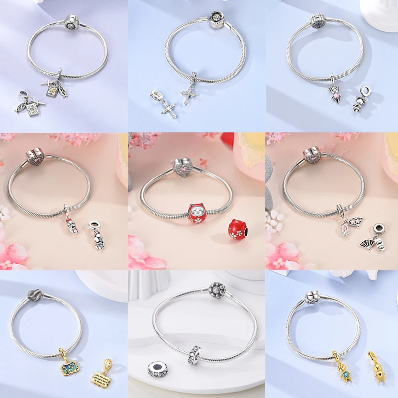 3-teiliges Charm-Perlen-Set, bunte Emaille-Tier-, Blumen- und Herz-Anhängerperlen für DIY-Armband, Halskette, Schmuckherstellung, Geschenk für Frauen und Mädchen – Detail 6
