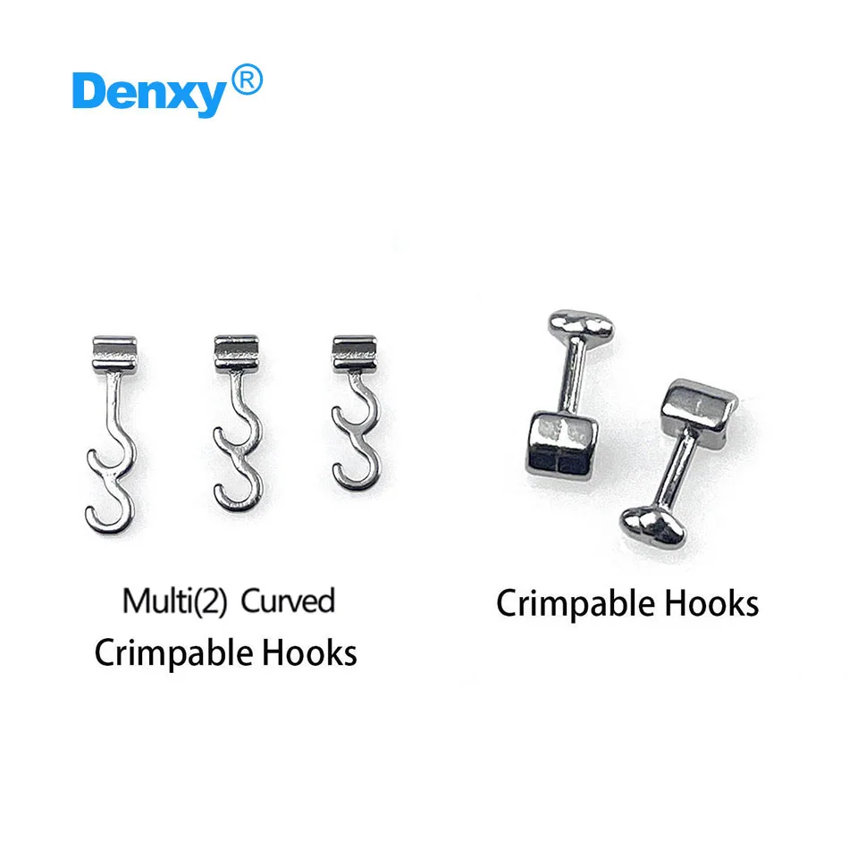 Denxy 50 Stück Zahnmedizinische Quetschbare Haken, Kurz/Mittel/Lang, für Kieferorthopädische Brackets, Zahnspangen, Zahnarztpraxis – Detail 3